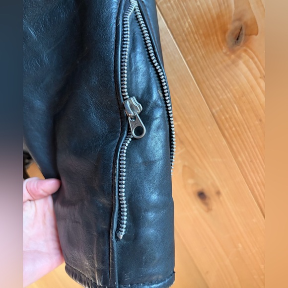 Vintage 1970s EXCELLED Leather Motorcycle Jacket // Size 40 - Picture 3 of 7
